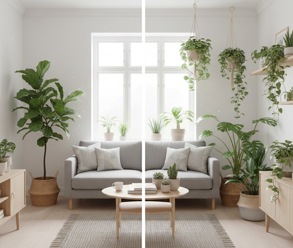 Space transformation with plants